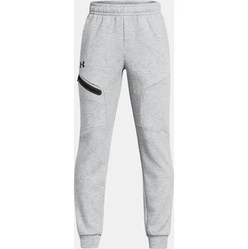 Chlapecké kalhoty Chlapecké tepláky Under Armour UA B Unstoppable Flc Jogger - Kluci Under Armour šedá 3257236