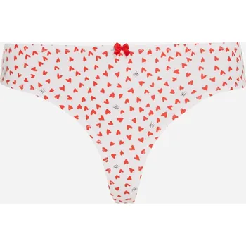 Kalhotky SPODNÍ PRÁDLO KARL LAGERFELD KARL HEART THONG WHITE-RED KARL HEART AOP