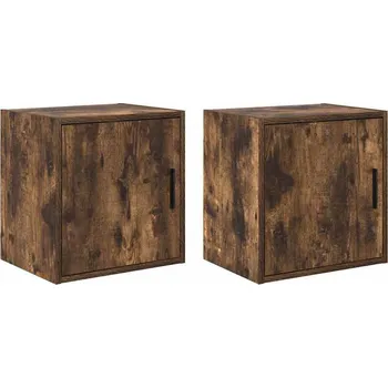 Dílenský stůl vidaXL Garážové nástěnné skříně 2 ks kompozitní dřevo [860638] Barva: kouřový dub