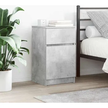 Noční stolek vidaXL Noční stolek 39x35x65 cm kompozitní dřevo [861319] Barva: Betonová šedá