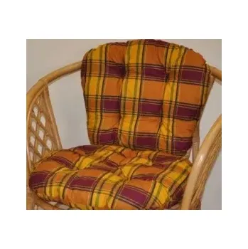 Sedací pytel Axin Trading Polstr na křeslo Bahama okrová kostka (vzor) - SLEVA 3% s kodem radost25