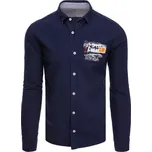 Tmavě modrá košile s potiskem DX2281 Velikost: M