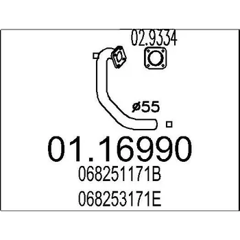 Auto-moto Výfuková trubka MTS 01.16990