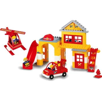 ostatní stavebnice UNICO PLUS / ANDRONI GIOCATTOLI Unico Plus stavebnice Hasičská stanice kompatibilní 96 dílů