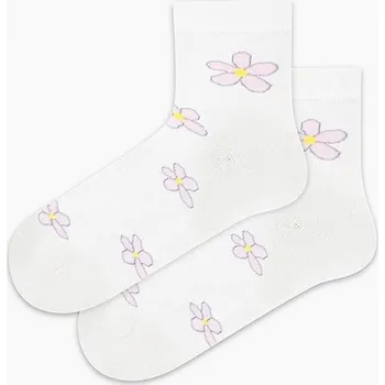 Gatta ponožky 244.59N, G44.59N Cottoline Pružinové vzorované 33-35 sytě bílá 36-38