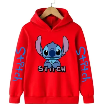 Chlapecký svetr Lilo & Stitch Mikina s kapucí a motivem "Lilo & Stitch" - 5 barevných variant (nápis Stitch) Barva: červená (935-59035), Velikost: 120/5-6 let