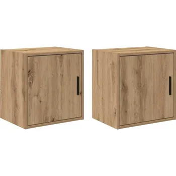 Dílenský stůl vidaXL Garážové nástěnné skříně 2 ks kompozitní dřevo [860638] Barva: dub artisan