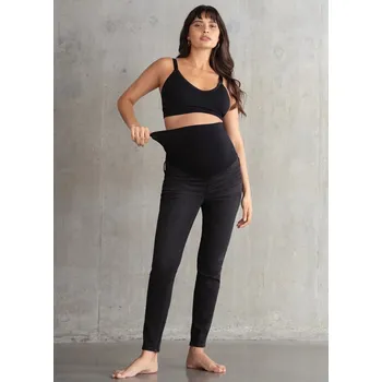 Těhotenské džíny Kai – černé, organická bavlna, skinny Velikost: XL