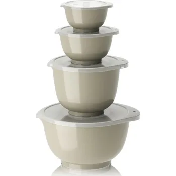 Dóza na potraviny Rosti Sada kuchyňských mís Margrethe s víčky 0,25+0,5+1,5+3L Humus