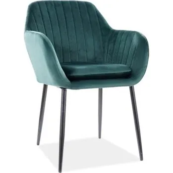 Jídelní židle Casarredo Jídelní čalouněná židle VANDA velvet zelená/černá