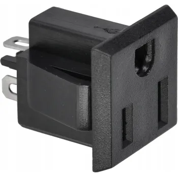 Napájecí kabel Prodlužovací Kabel jednoduchý Lechpol 1 m 1 ks zásuvka černý