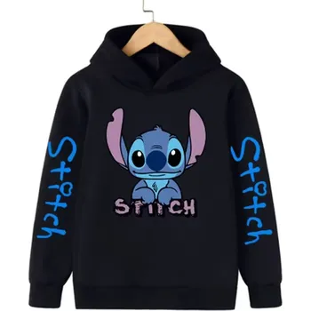 Chlapecký svetr Lilo & Stitch Mikina s kapucí a motivem "Lilo & Stitch" - 5 barevných variant (nápis Stitch) Barva: černá (935-59035), Velikost: 130/7-8 let