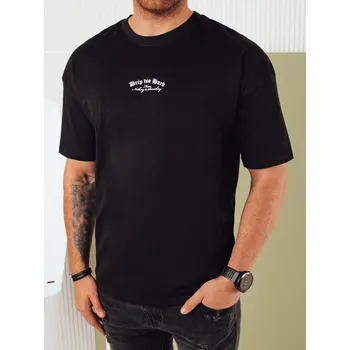 Oblečení a móda Černé tričko s potiskem na zádech RX5435 Velikost: M