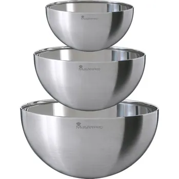 Misky Masterpro BGEU-5574-6 míchací sada 3 ks 17, 19, 25 cm nerez