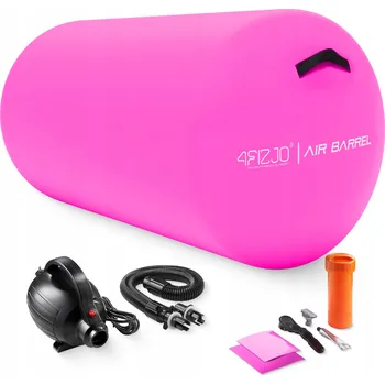 Nafukovací gymnastický válec 4FIZJO růžový hladký 100x75 cm