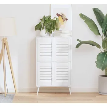 Interiérové dveře vidaXL Skříňové dveře Louvred Design 4 ks 39,5x29,5 cm [4015887] Barva: Bílá