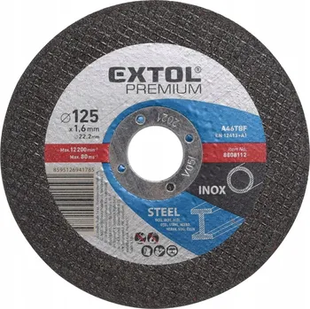 Řezný kotouč Extol Premium Řezací kotouč na ocel, 125x1,6x22,2 mm