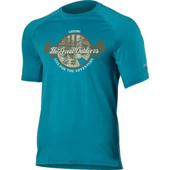 Pánské oblečení LUCAS pánské merino triko - Modrá 5858 / XXXL / Modrá