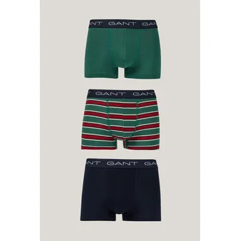Boxerky SPODNÍ PRÁDLO GANT RUGGER STRIPE TRUNK 3-PACK GB WOODY GREEN