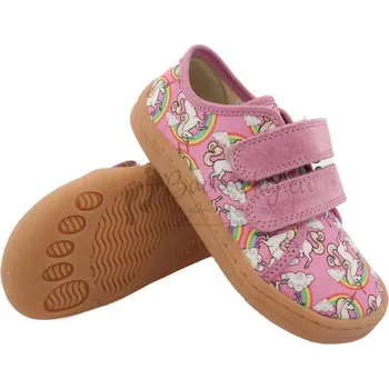 Dívčí tenisky Dětské barefoot plátěnky Froddo G1700379-4 WHITE PINK - vel. 21
