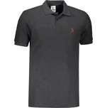 Pánské premium triko s límečkem ALTISPORT ALM002203 ANTRACITOVÝ MELÍR L