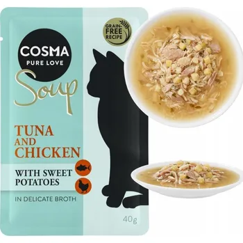 Krmivo pro kočku Cosma Polévka tuňák kuře 40g