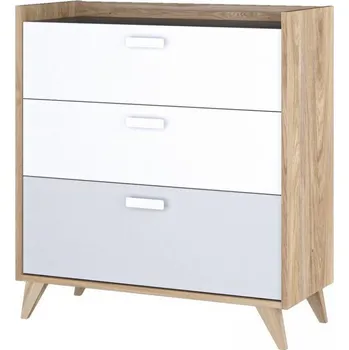 Komoda Casarredo Komoda MOYA 3S dub castello/šedá/bílá