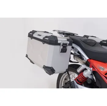 Zavazadlo na motocykl Kufry SW Motech TRAX ADV 37/45l na Moto Guzzi V85 TT, Travel, Strada (24-25) stříbrné