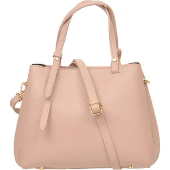 Kabelka Dámská kožená kabelka 6585 světle růžová