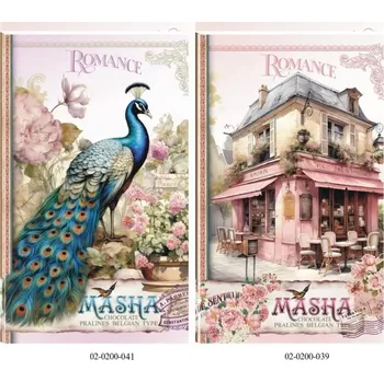 Čokoláda Masha kniha Romance motiv Dům, páv 200g (Masha kniha Romance motiv Dům, páv 200g)