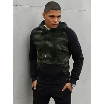 Pánská mikina Černá mikina s camo vzorem BX5485 Velikost: XL