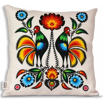 Polštář Dekorativní Polštář Sartrix Pod-Folk-Low-Wyc-Kog-Pom-Bez 40x40 cm