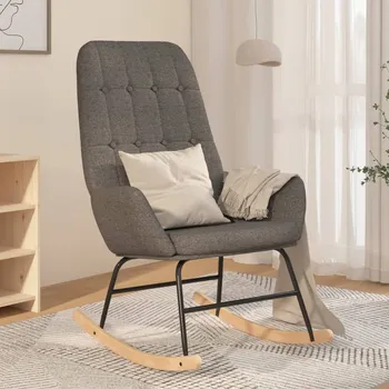 Zahradní nábytek zahrada-XL Houpací křeslo světle šedé textil 341253