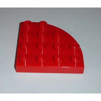 Stavebnice LEGO Lego Duplo D20160 (98218) deska, destička 4x4 čtvrthruh červená POUŽITÉ (6001241)