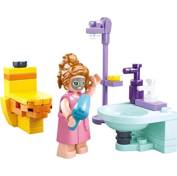 Stavebnice Sluban SLUBAN Girls Dream Koupelna 50 dílků + 1 figurka STAVEBNICE