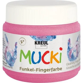 Speciální výtvarná barva Mucki Prstová barva MUCKI 150 ml TŘPYTIVÁ RŮŽOVÁ