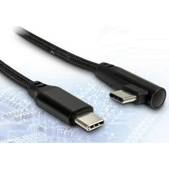 Datový kabel INTER-TECH kabel USB3.1 USB-C na USB3.1 USB-C zalomený 90°, 1m 88885581