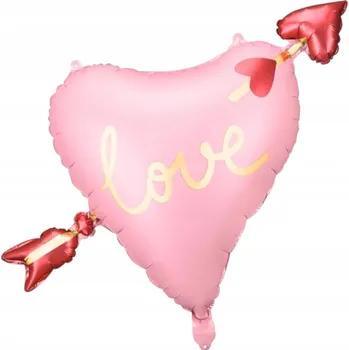 Balónek Fóliový balónek Srdce se šípem, 76x55 cm