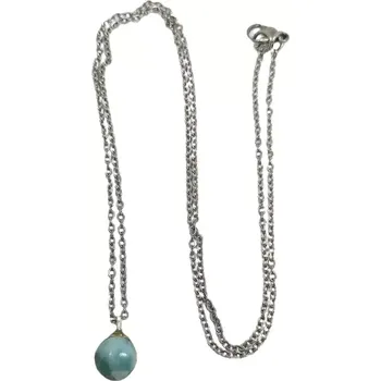 Přívěsek Larimar přívěsek s řetízkem z oceli