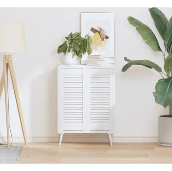 Interiérové dveře vidaXL Skříňové dveře Louvred Design 2 ks 69x29,5 cm [4015892] Barva: Bílá