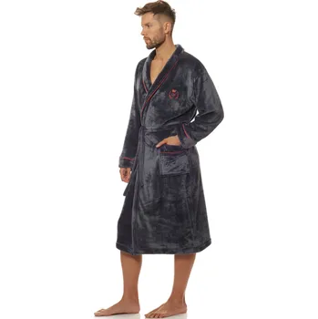 Dámská móda Pánský župan 2111 Luca graphite - L&L grafitová M