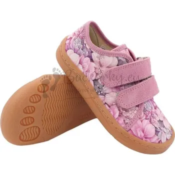 Chlapecké bačkory Dětské barefoot plátěnky Froddo G1700379-6 FLOWERS - vel. 39