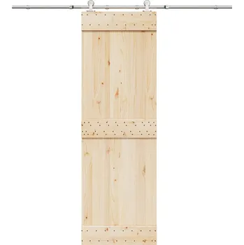 Tesařské kování vidaXL Sada příslušenství pro posuvné dveře 200 cm nerez ocel stříbrná [4009698]