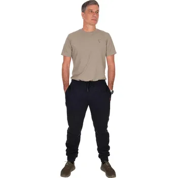 Rybářské oblečení Fox Collection Sherpa Joggers - Black/Orange Velikost: L