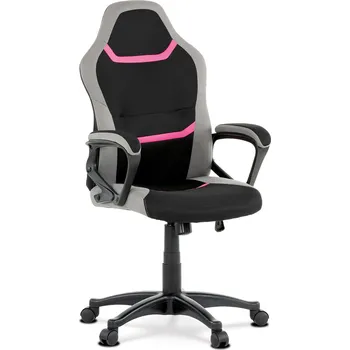 Křeslo Artium Leira-L611-PINK (černá + šedá + růžová)