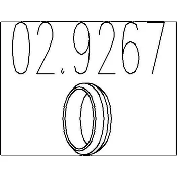 Tesnici krouzek, vyfukova trubka MTS 02.9267