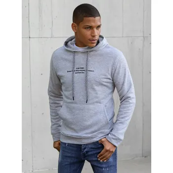 Pánská mikina Světle šedá pánská mikina s nápisem BX5459 Velikost: XL