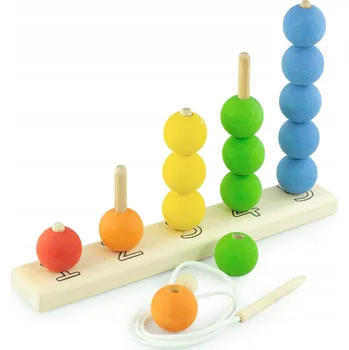 Dřevěná hračka Dřevěná hračka Ulanik Montessori "Barevné počítání"