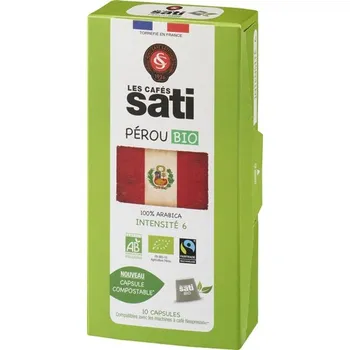 Káva Sati Peru Bio x10 caps (pro Nespresso) 3149330009523