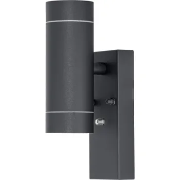 Venkovní osvětlení Tracon SPGU10IPFA2A Nástěnné bodové svítidlo, exterier., antracit, soumr. spín. 100-240VAC, 50Hz, 2xGU10, max.35W, 30lux, IP44 (Tracon SPGU10IPFA2A)